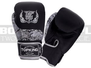 Rękawice Bokserskie TOP KING Power Snake Black-Silver - TKBGPW-01