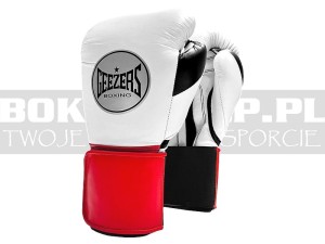 Rękawice bokserskie Geezers HALO G160 - White-Red-Black