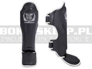 Ochraniacze goleni i stopy TOP KING PRO Black-White - TKSGP-GL