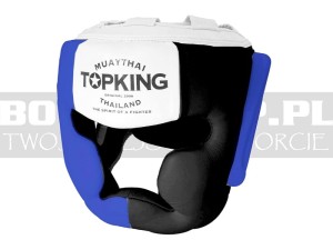 Kask sparingowy TOP KING Extra Coverage Black-Blue - TKHGEC-421