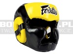 Kask sparingowy Fairtex HG13 Diagonal Vision Sparring - black-yellow