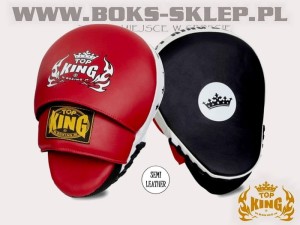 Łapki bokserskie TOP KING Super TKFMS - Black-Red-White