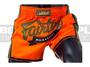 Muay-Thai - Spodenki tajskie Fairtex Orange-Green New Styl BS1705