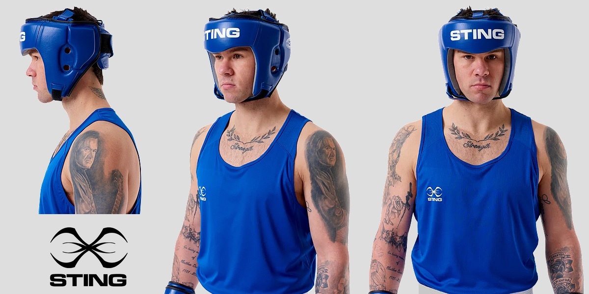 kask ochronny Sting World Boxing niebieski